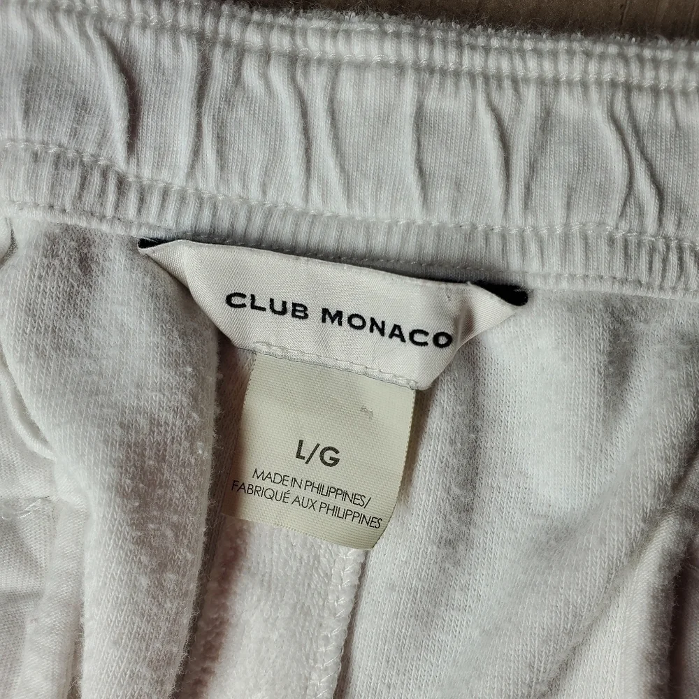 CLUB MONACO Ivory Terry Towel Shorts Women's Size Large EUC